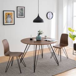runder holztisch esszimmer, runde esstische | runde tische fürs esszimmer | home24, Design ideen