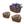 Herzförmiges Blumentopf 3er Set Holz