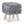 Tabouret fourrure gris
