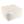 Pouf carré 53x53 tissu bouclette blanc