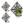3x Supports pot de fleurs mural en fonte