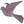 Oiseau fixation murale en résine violet