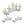 Chandelier 5 bras antique en lot de 3