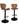 Chaise de bar design FADO (lot de 2)