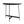 Console demi lune bois noir pied métal