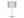 Große Tischlampe dimmbar Metall Silber