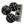 Xmas Black & White Ebony, 3-er Set 8cm