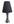 lampe 76cm galets argentés abatjour noir
