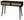 Console 2 tiroirs cannage noir