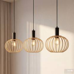 Bambus Pendelleuchte 3flammig dimmbar kaufen | home24