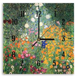 Wanduhr Der Blumengarten, Gustav Klimt