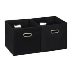 Boîtes de rangement tissu Cubiques pour Étagères, 4 couleurs