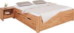 Massivholzbett mit Bettkasten