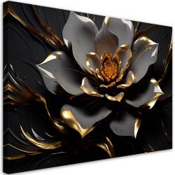 Tableau sur toile, fleurs 3D macro