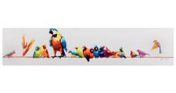 Acrylbild handgemalt Paradiesvögel