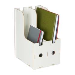 Porte-revues En Bambou Naturel - 3 Compartiments Pour Ranger Docs A4 Sur Ton Bureau