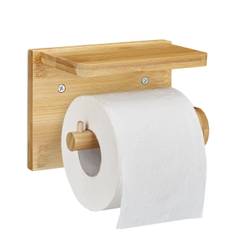 Porte papier toilette sur pied Västerås avec brosse bambou [en.casa]