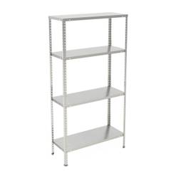 Relaxdays stellingkast metaal, HBD: 150 x 75 x 30 cm, draaglast: 875 kg, 5 etages, steeksysteem, kelder & garage, blauw