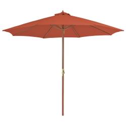 Sonnenschirm mit Holz-Mast