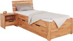 Massivholzbett mit Schublade/Bettkasten