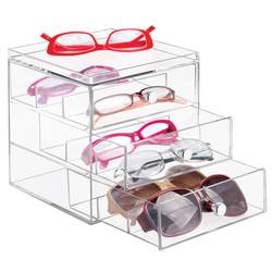 Sonnenbrillen-Aufbewahrungsbox, Brillen-Organizer für 3 Gläser