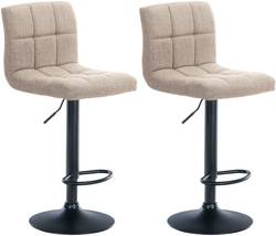 Cortesi Home Piper Barhocker – Rustikal, Aus Massivholz, Beigefarben, 76,2 Cm Hoch, Ohne Lehne