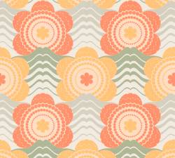 Retrotapete mit Blumen