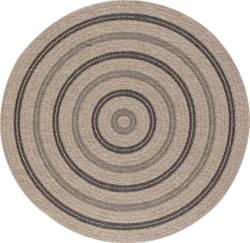 Runder Jute-Look In-/Outdoor-Teppich RYE