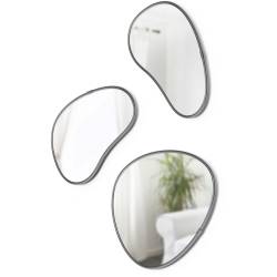 Set aus 3 Spiegeln mit Metallic-Finish H