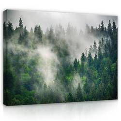 Leinwandbild Wald im Nebel Panorama kaufen | home24
