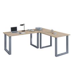 Bureau d'angle Lona 50 cm U alu argenté