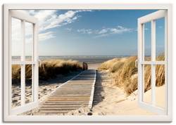 Leinwandbild Fensterblick Haus am Meer kaufen | home24
