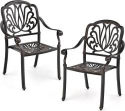 Gartenstühle aus Aluminiumguss(2er Set)