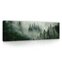 Leinwandbild Berge kaufen Panorama | Wald Nebel home24