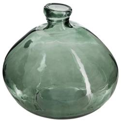 Deko Vase, Glas, rund, grau, Ø 23 cm