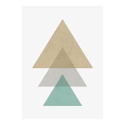 Leinwandbild Triangles and Aqua