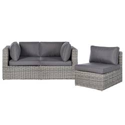 Loungeset Voia aus Polyrattan 3-teilig A