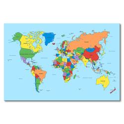 Impression sur toile Worldmap Clean