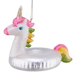 Décoration de Noël HANG ON bouée licorne