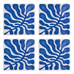 Sous-verres PORTO feuille - Lot de 4