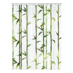 ABAKUHAUS Grijs Douchegordijn, Bamboo Tree Leaves, stoffen