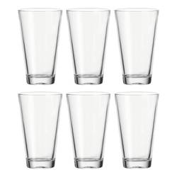 Leonardo Ciao+ – Set Da 6 Bicchieri Da Birra In Vetro Teqton, Alta Resistenza Agli Urti, Trasparenti 300 Ml, Lavabili In Lavastoviglie, Design Elegante E Basic