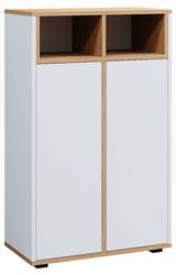 Vicco Coiffeuse Beatrice, Blanc/Chêne, 100 cm avec Tabouret