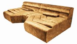 KAWOLA Big Sofa TARA Velvet mit Kissen