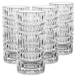 Godinger Highball-Gläser – 4er-Set, Acryl, Bruchsicher – 538,6 Ml, Lavendel-Design