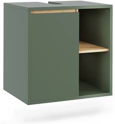 Vicco Meuble Vasque Simple "Viola", Artisan/gris, 60x60cm Avec Des étagères Ouvertes | Artisan/gris | Armoire Sous Lavabo 60 Cm | 406673149764503