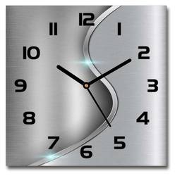 Tulup Wanduhr Aus Gehärtetem Glas – 60x30 Cm, Schwarze Zeiger, Motiv 'Kaffee In Einer Tasse', Stilvolle Küchenuhr