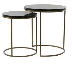 Proman Products Nova Beistelltisch – 45,1 X 45,1 X 55,2 Cm, Metallgestell & Holzplatte, Rustikales Braun – Bis 81,6 Kg Belastbar