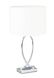 Tischlampe silber mit Schirm