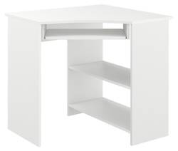 BUREAU EN ANGLE blanc table de travail pivotant 90° bureau informatique